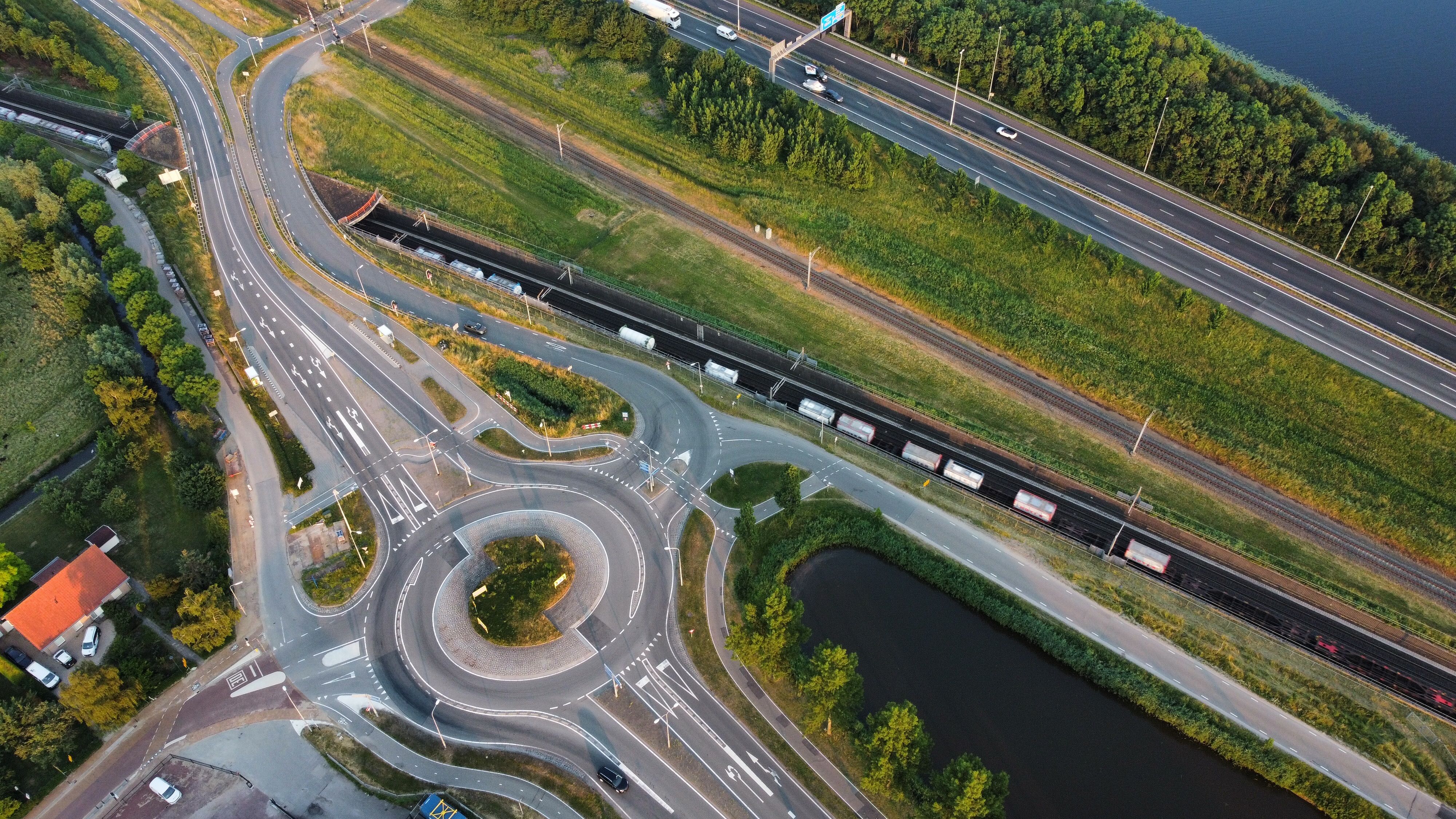 Parkeerterrein van bovenaf